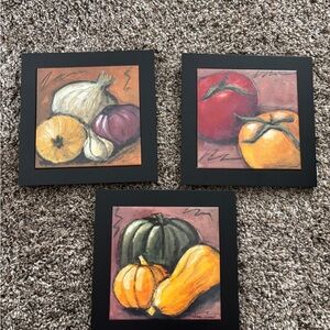 Colorful Vegetable Wall Art Set